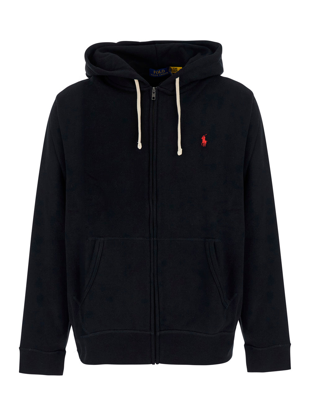 Polo Ralph Lauren Zip-Up Cotton Blend Hoodie — Black by Polo Ralph Lauren