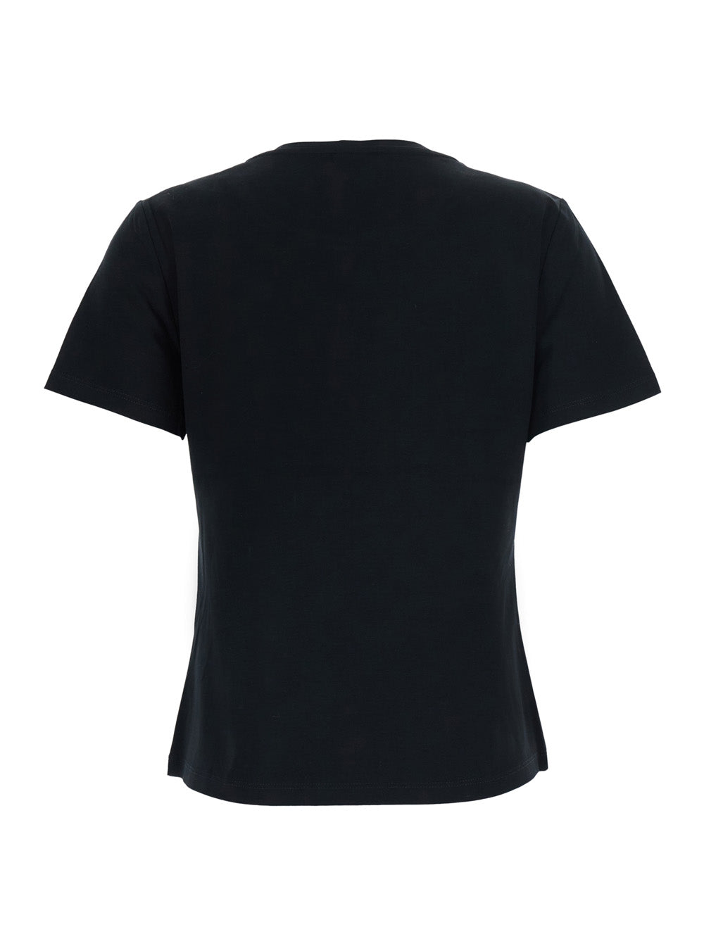 Leplain Chain-Embellished Round-Neck T-Shirt — Black, view 2