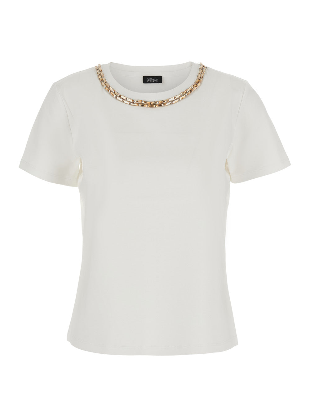 Leplain Embroidered Cotton T-Shirt — White by Leplain