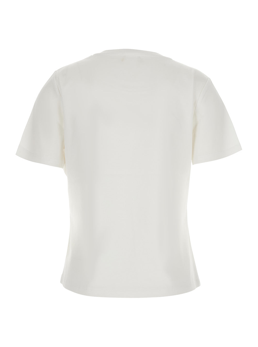 Leplain Embroidered Cotton T-Shirt — White, view 2