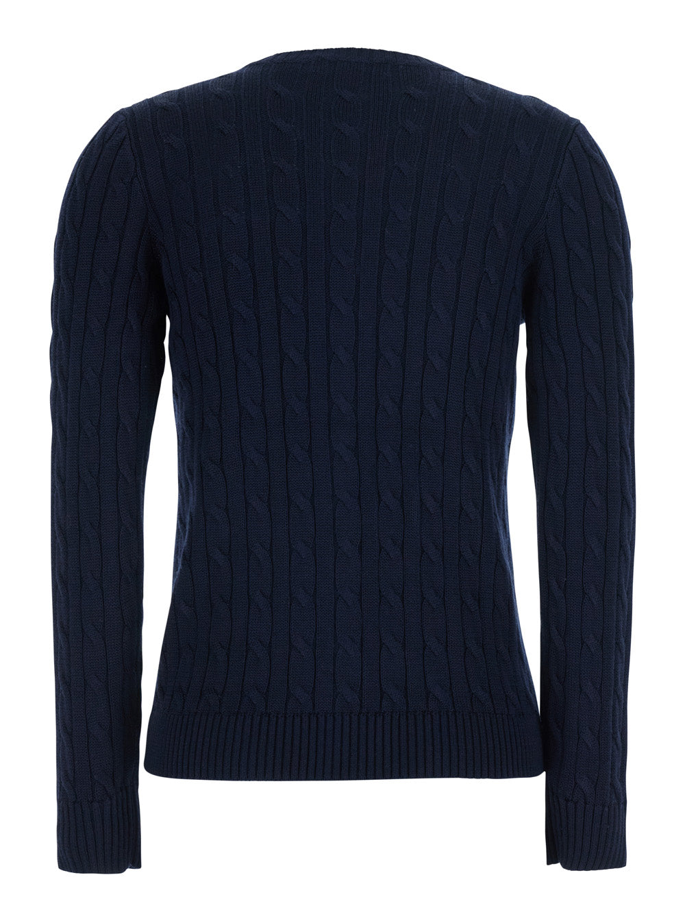 Lauren Ralph Lauren Cable Knit Cotton Blend Cardigan — Navy, view 2