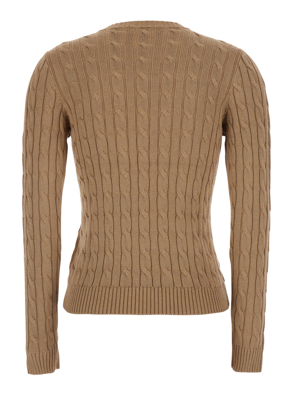 Lauren Ralph Lauren Cable-Knit Crewneck Sweater — Beige, view 2