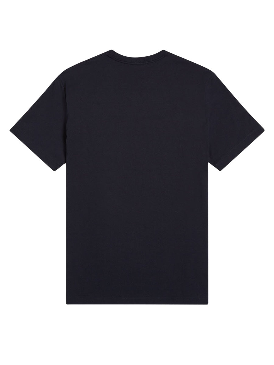 Fred Perry Embroidered Laurel Wreath Logo T-Shirt — Navy, view 5