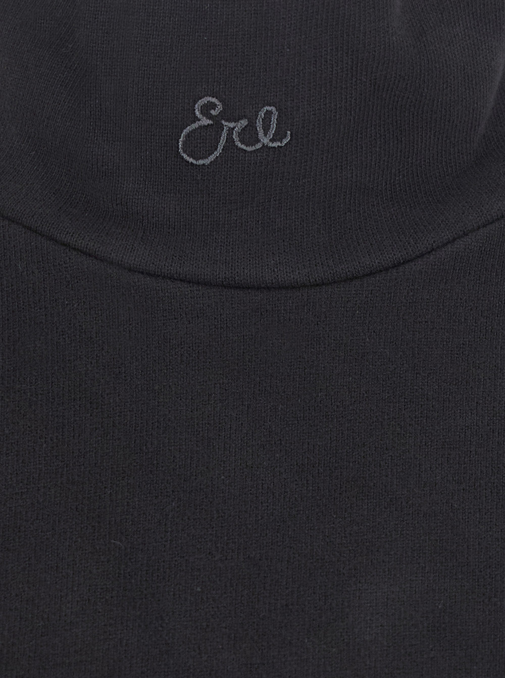 Erl Mock-Neck Cotton Long-Sleeve Tee — Black, view 3