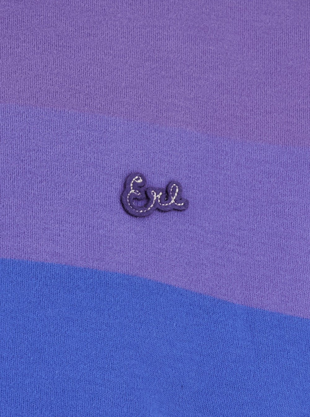 Erl Striped Rugby Long-Sleeve Knit Polo — Purple, view 3