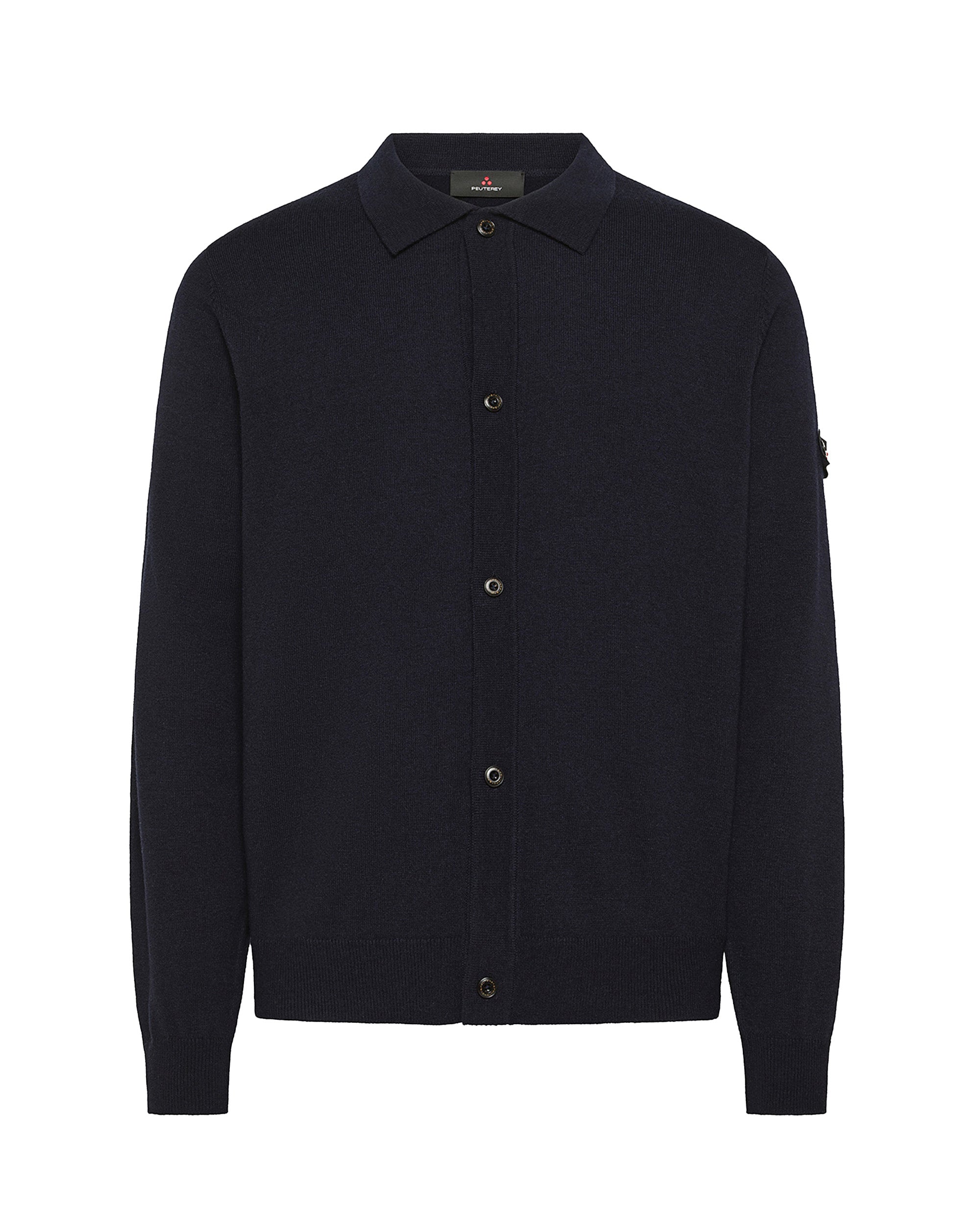 Peuterey Wool Blend Knit Cardigan — Blue by Peuterey