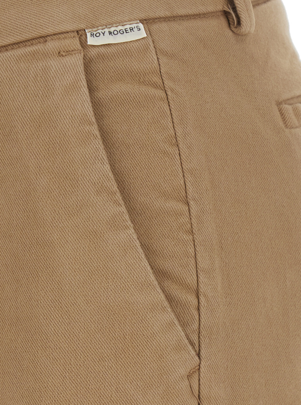 Roy Roger'S Straight-Leg Cotton Trousers — Beige, view 3