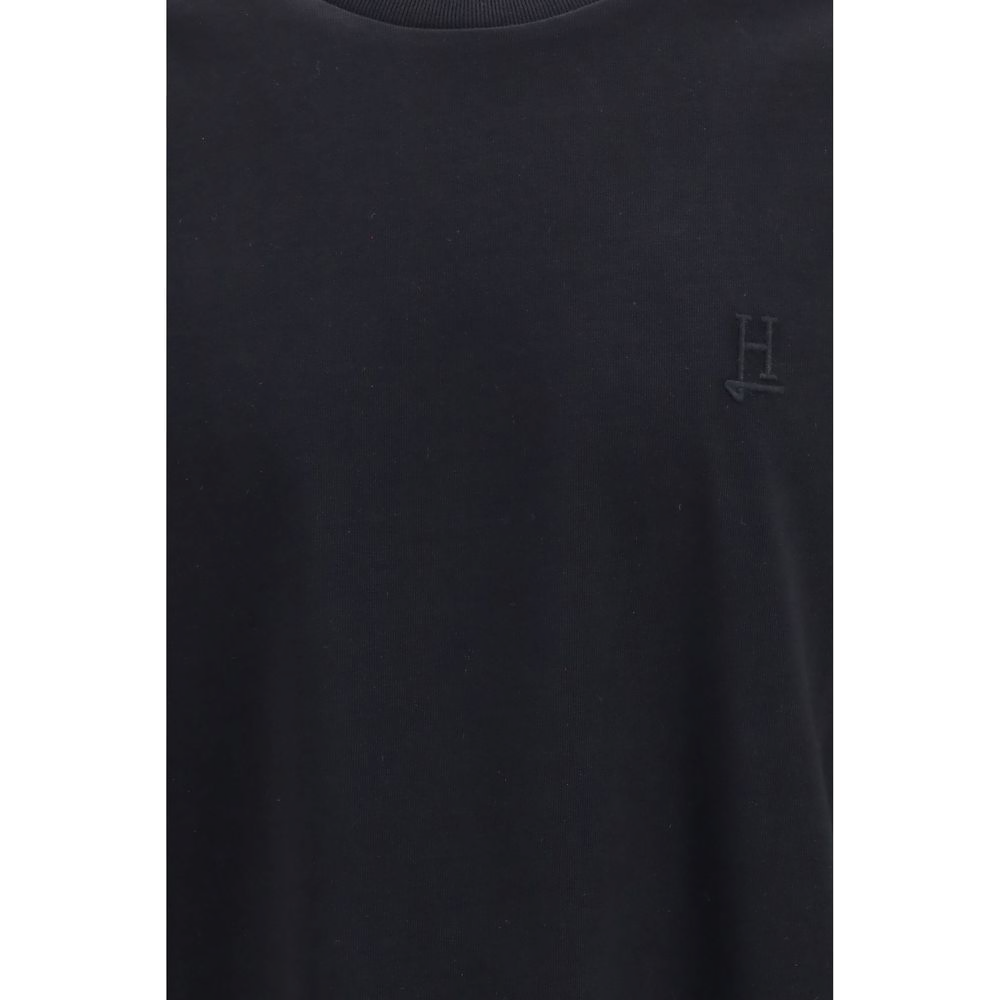Herno Cotton T-Shirt — Black, view 3