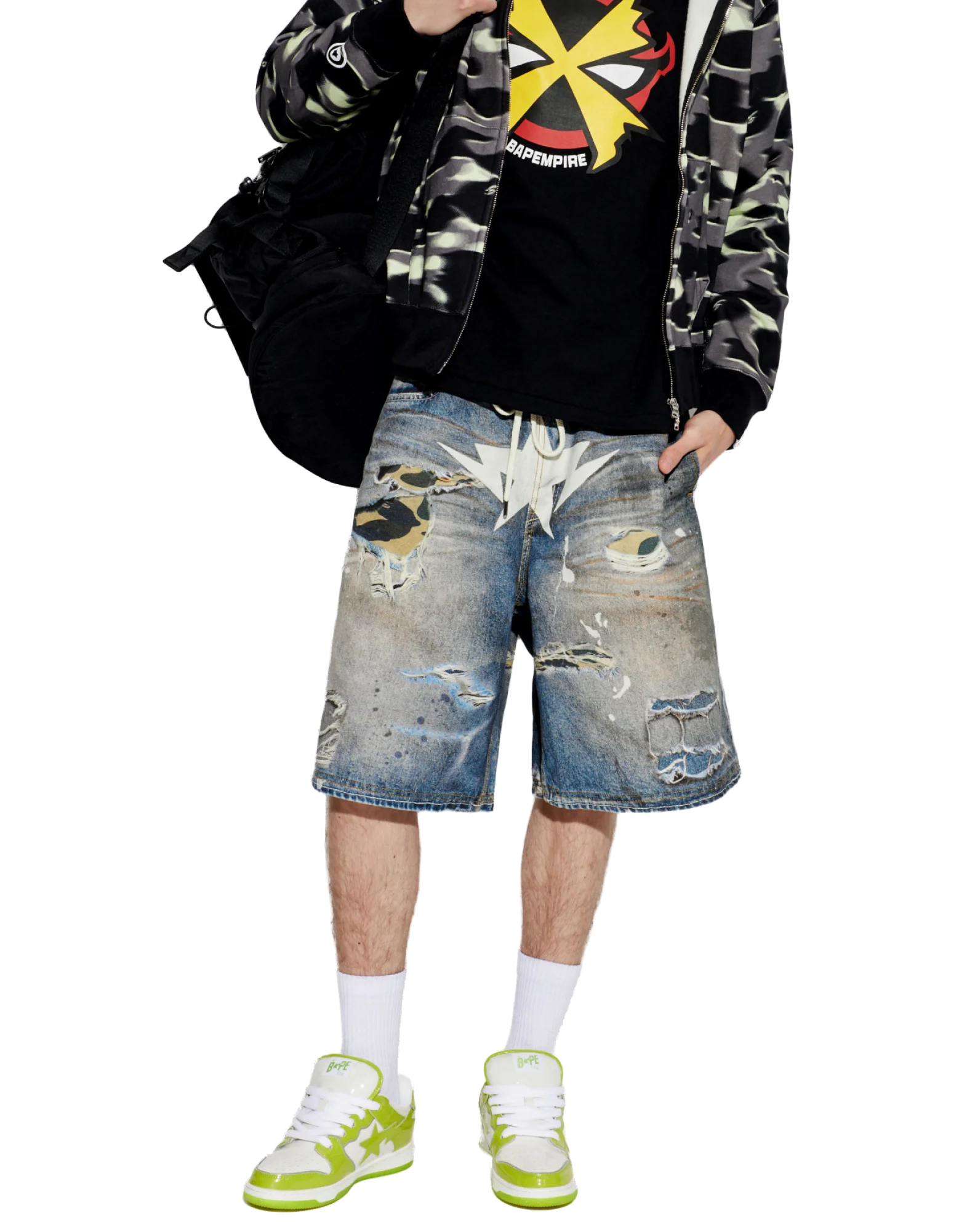 A Bathing Ape Sneaker — Green, view 4