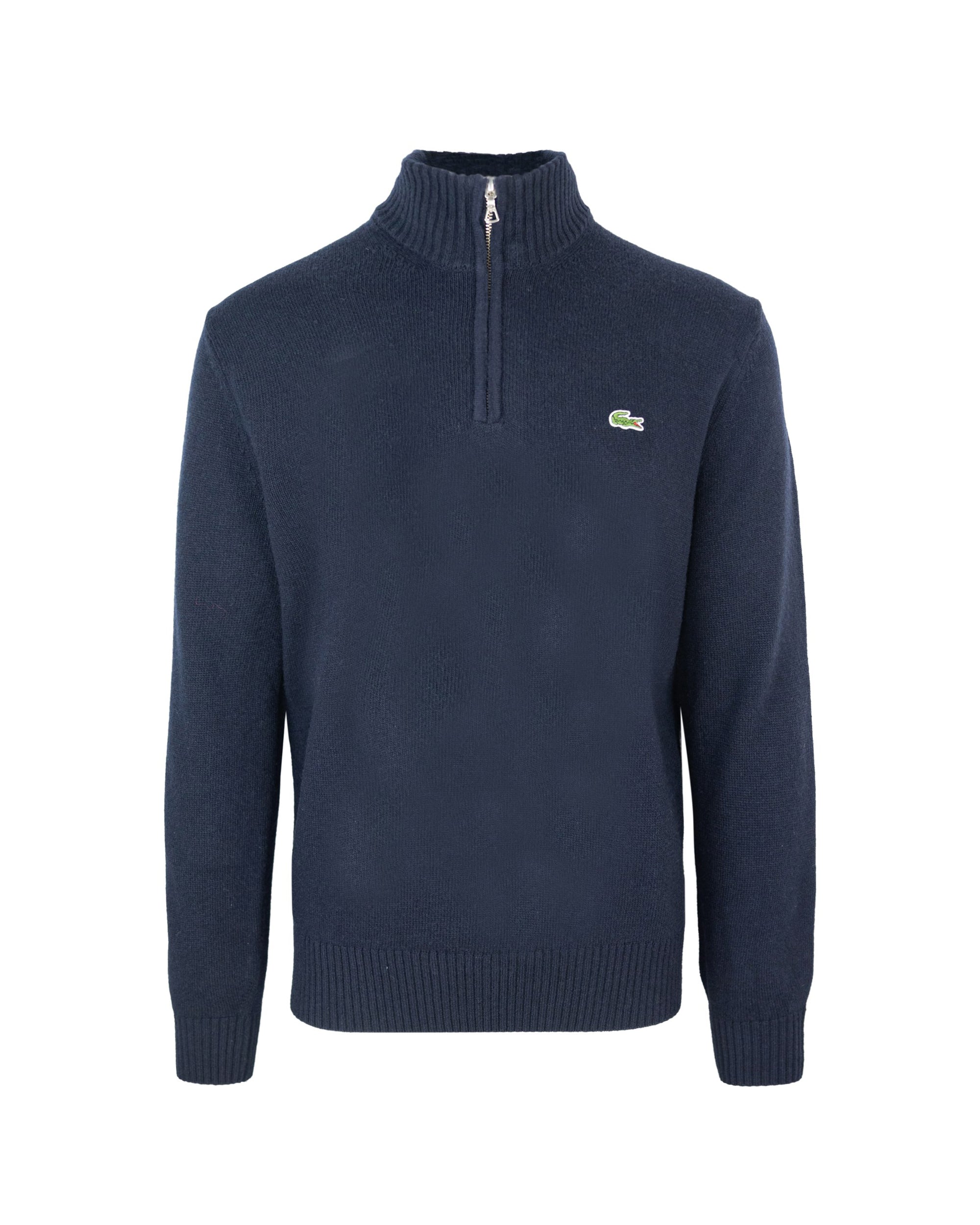 Lacoste Half-Zip Wool Sweater — Navy by Lacoste