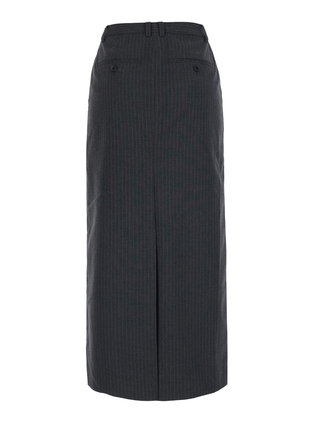 Dunst Pinstriped Tech Fabric Skirt — Grey, view 2