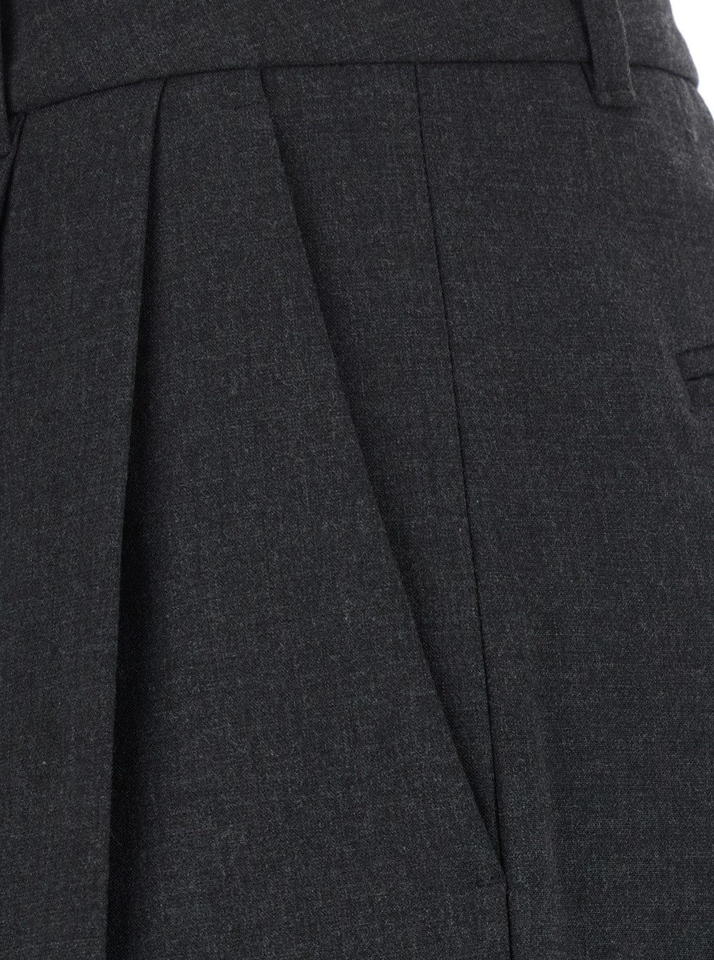 Dunst Double-Pleated Wide-Leg Trousers — Gray, view 3
