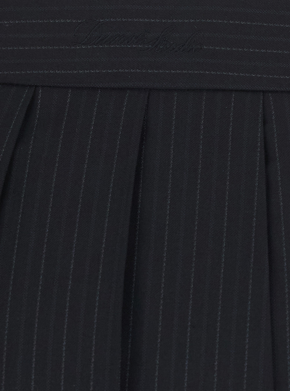 Dunst Pleated Mini Striped Skirt — Black, view 3