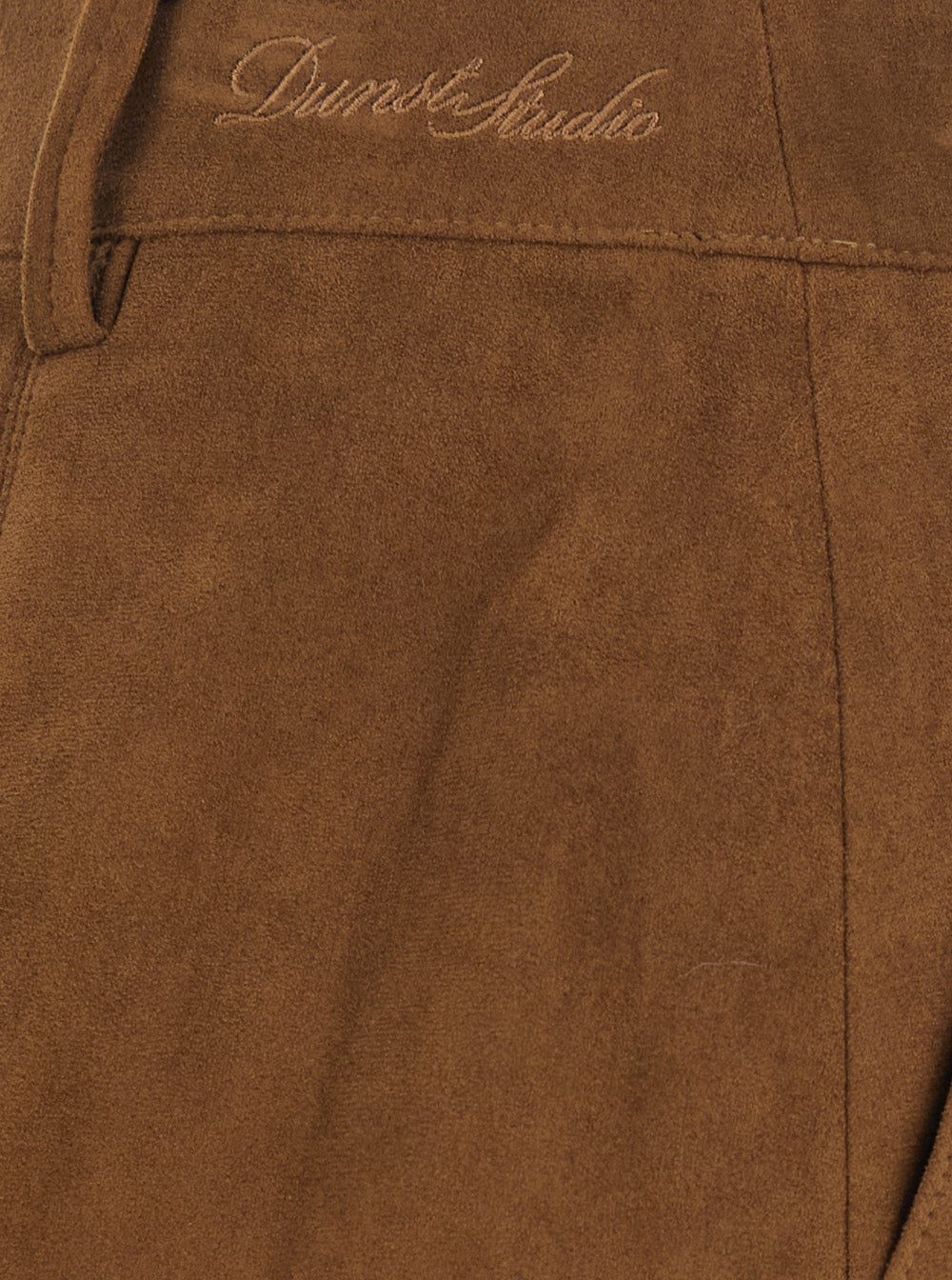 Dunst Suede-Effect Tech Mini Skirt — Brown, view 4