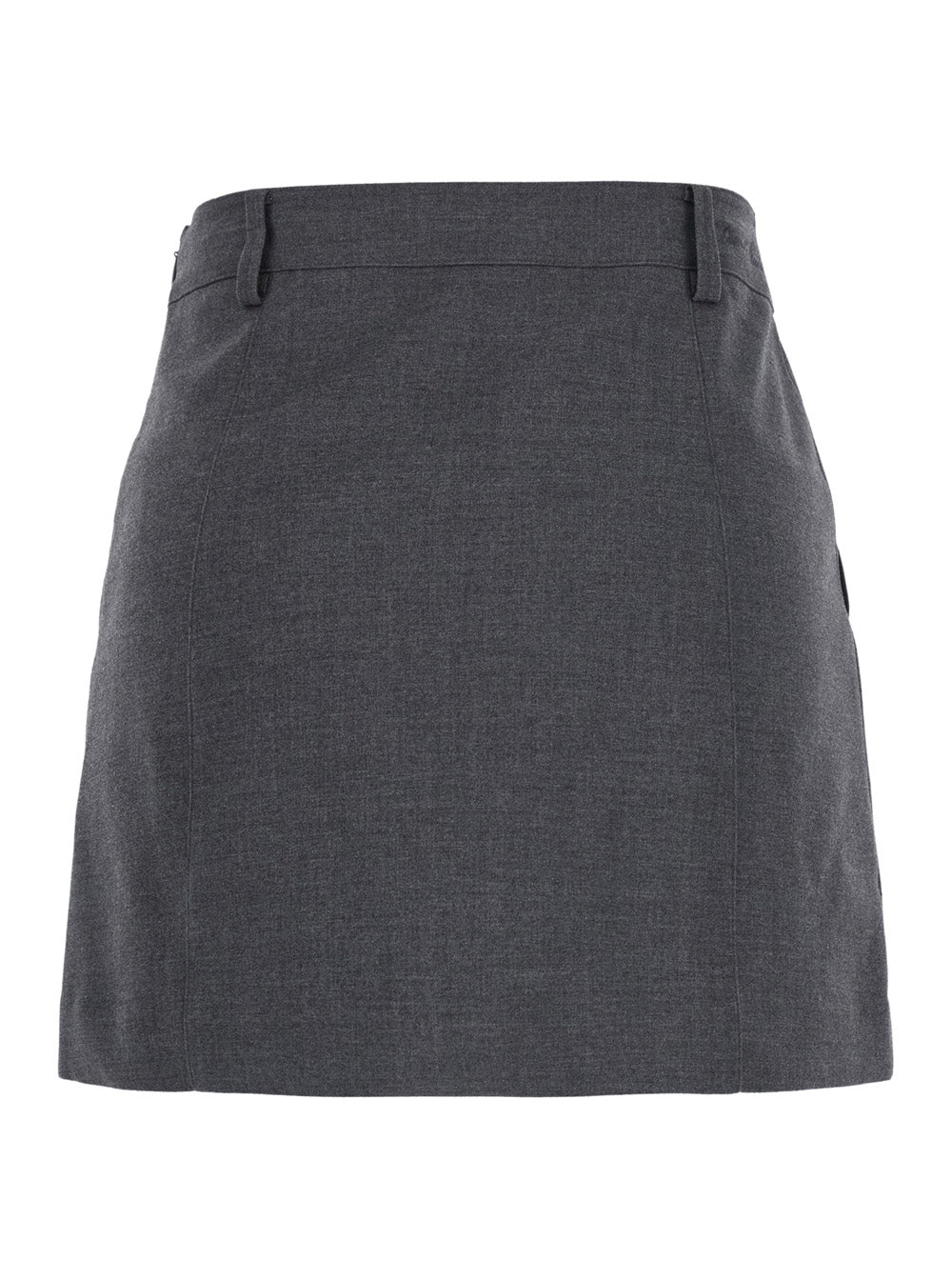 Dunst Tech Fabric Mini Skirt — Gray, view 2