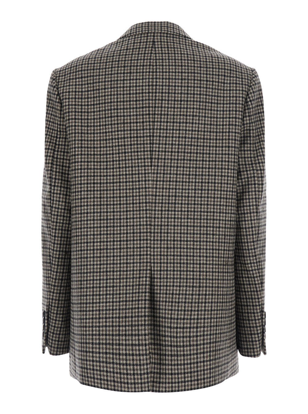Dunst Houndstooth Wool Blazer — Beige, view 2