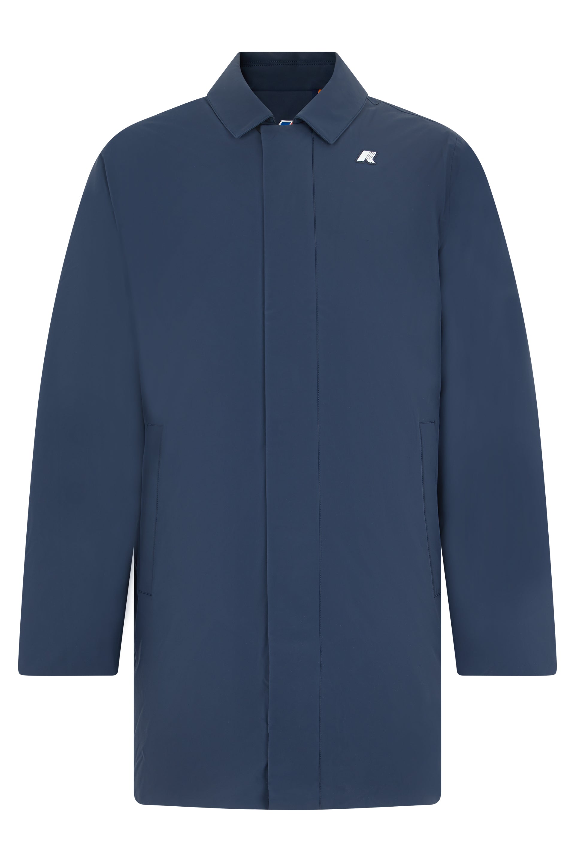K-Way Technical Stretch Blend Trench Coat — Navy by K-Way