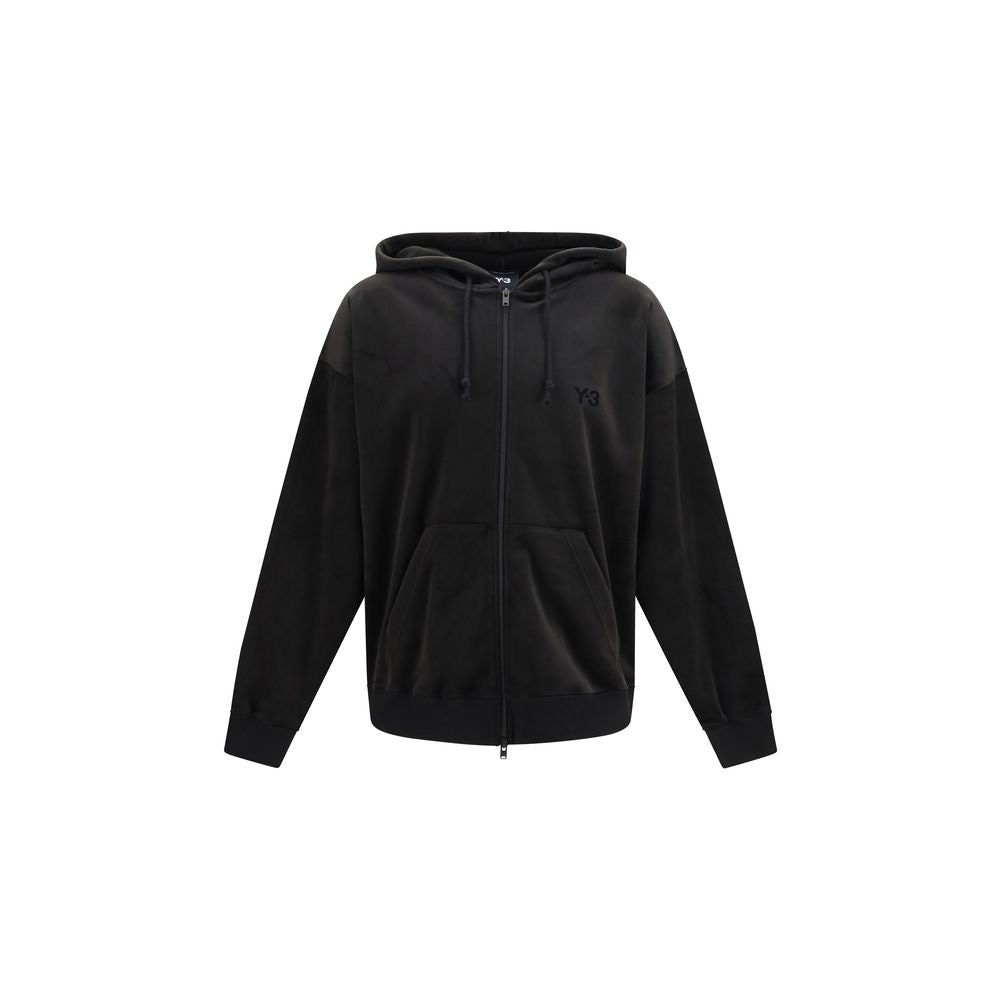 Y-3 Corduroy Zip-Up Hoodie — Black by Y-3