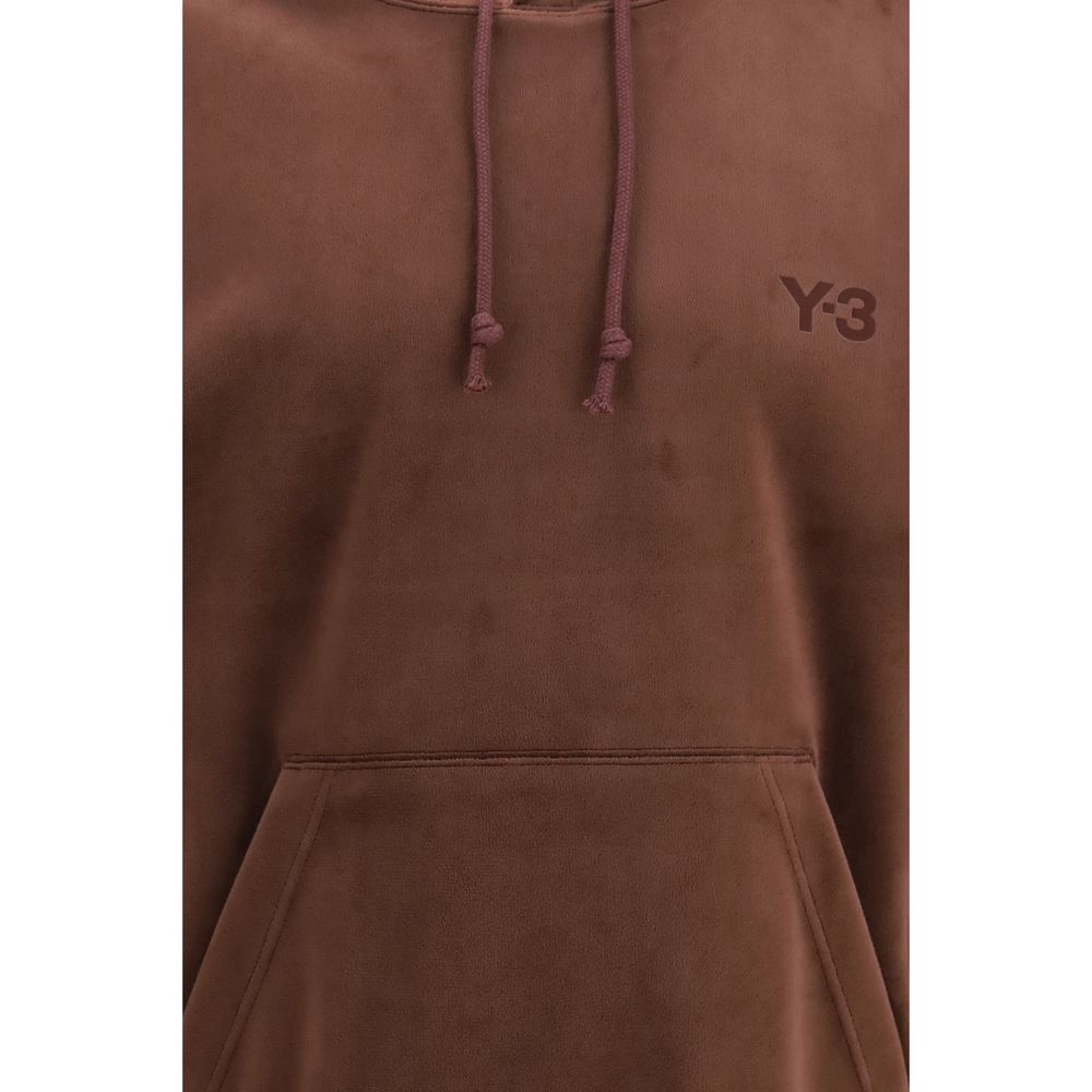 Y-3 Recycled Polyester Hoodie — Brown, view 3
