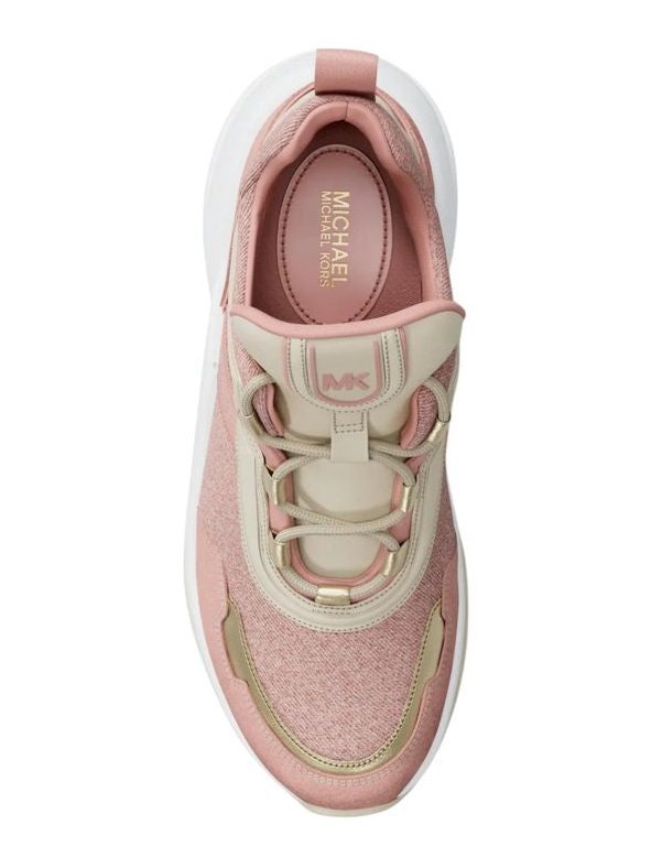 Michael Kors Olympia Trainer Sneakers — Powder Blush, view 4