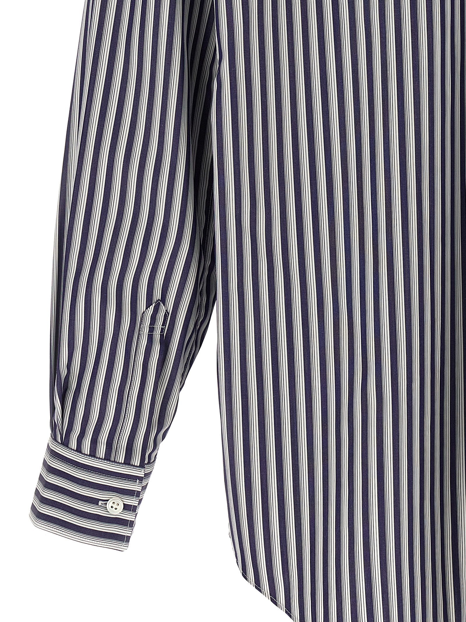 Comme des Garçons Striped Cotton Shirt — Blue, view 4