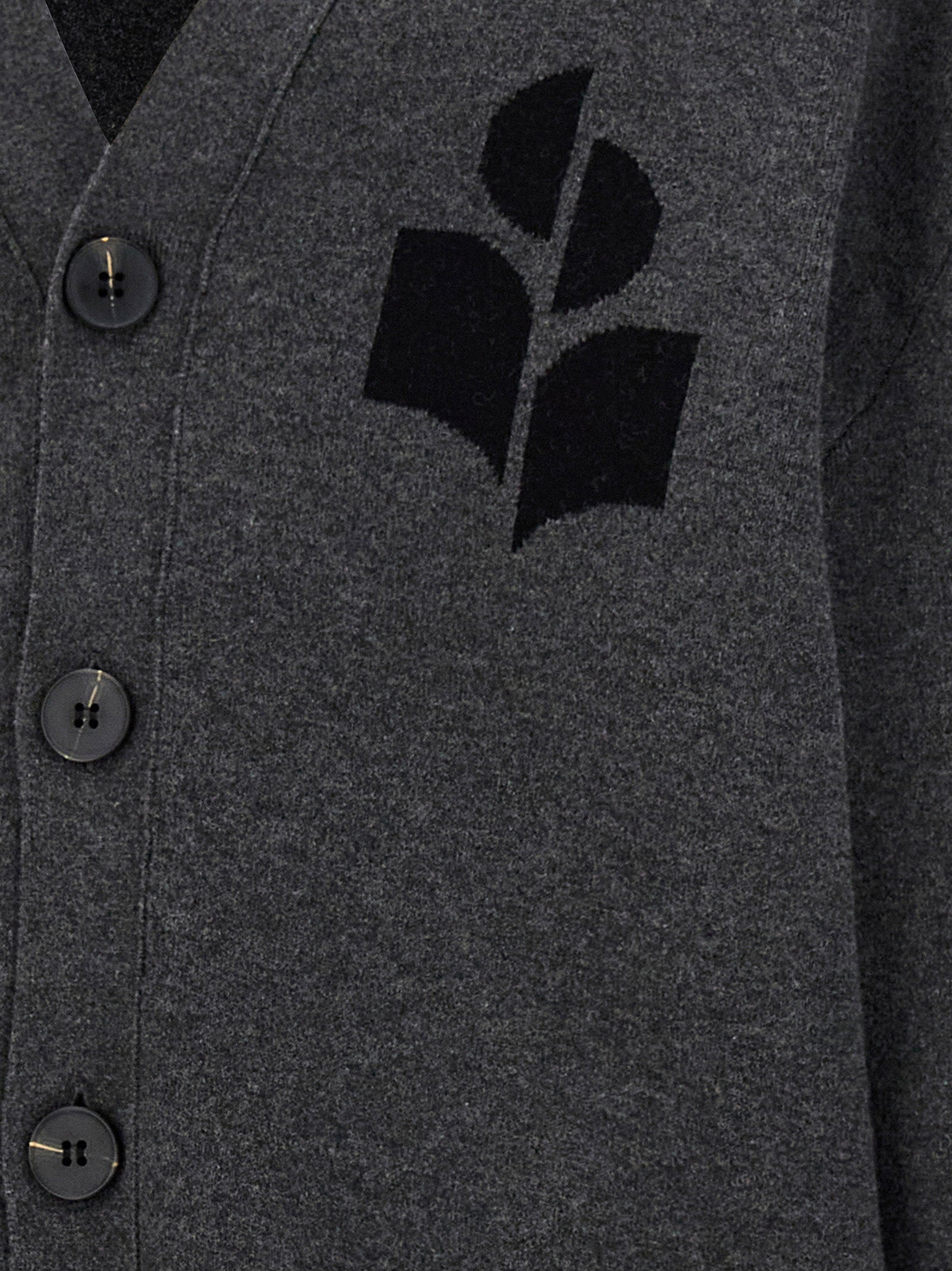 Marant Curtis Cardigan — Charcoal, view 4