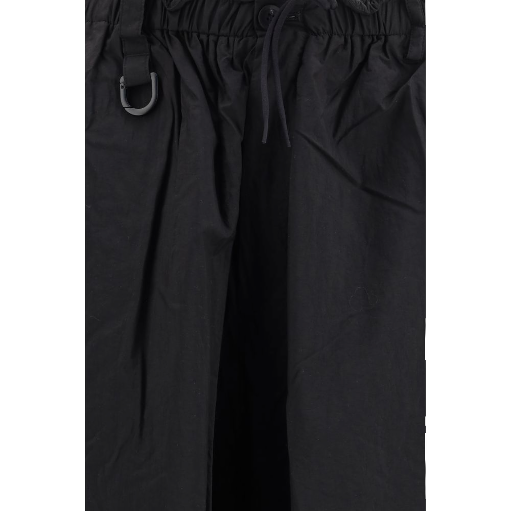 Y-3 Polyamide with Red Side Stripe Cargo Pants — Black, view 3