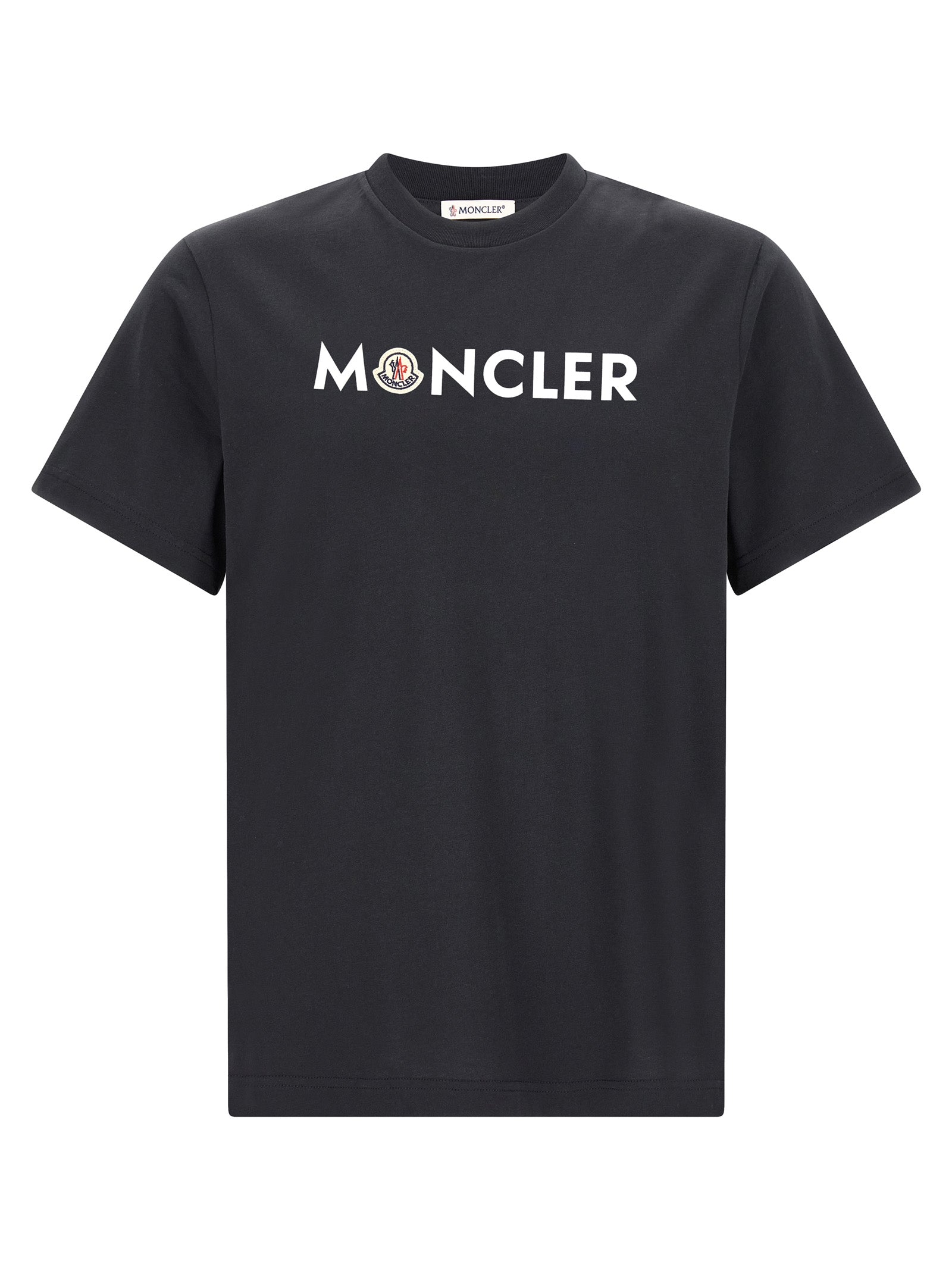 Moncler Logo-Print Cotton T-Shirt — Black by Moncler