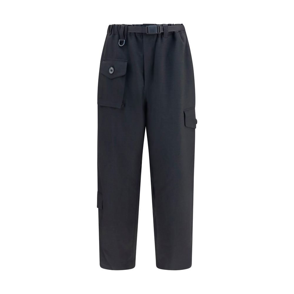 Y-3 Tapered Twill Cargo Pants — Black by Y-3