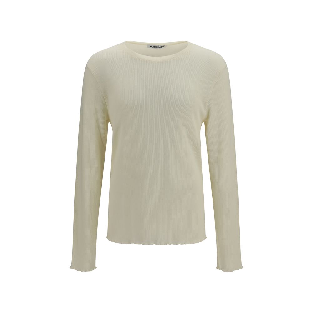 Our Legacy Ribbed Cotton-Blend Sweatshirt — Beige by Our Legacy
