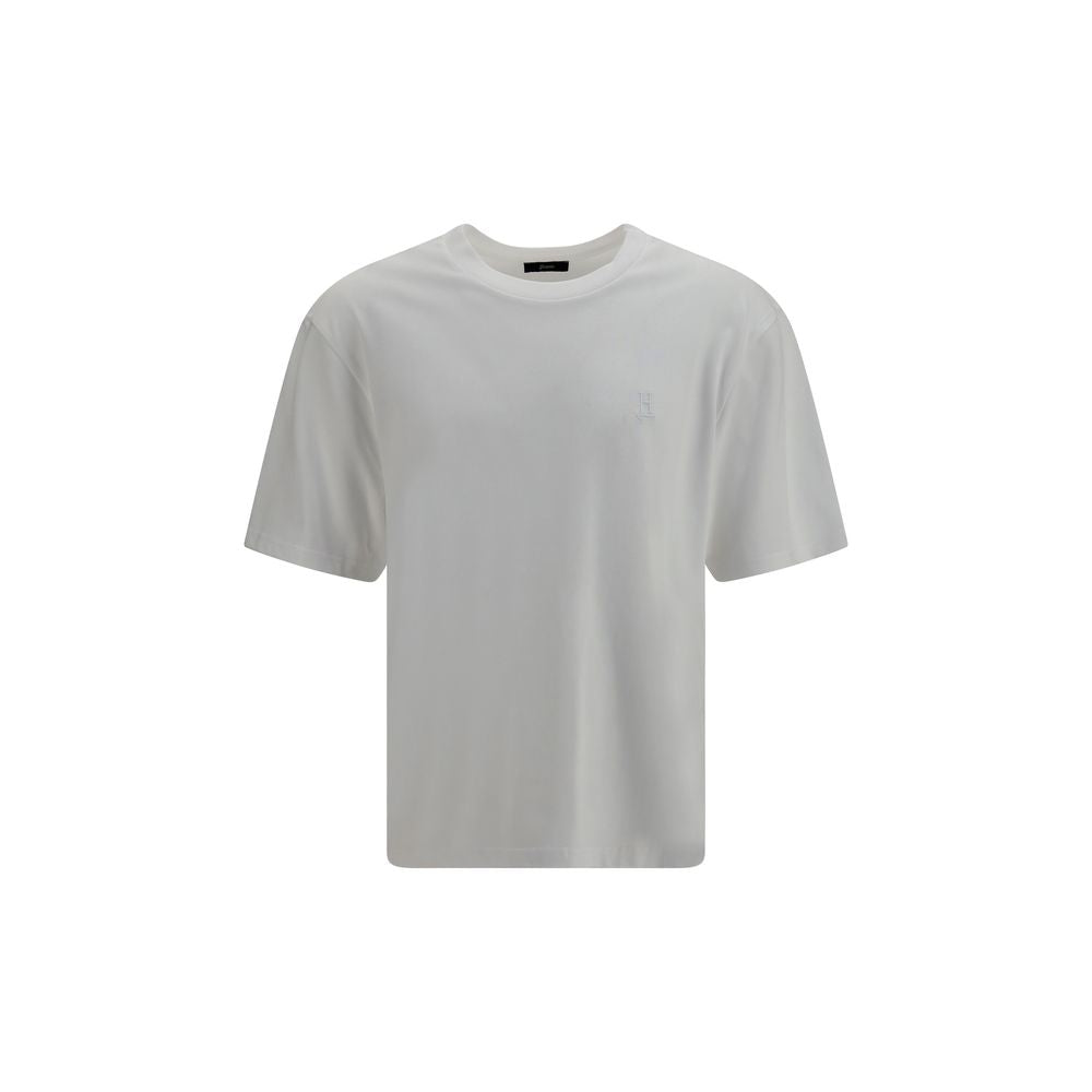 Herno Cotton Crew Neck T-Shirt — White by Herno