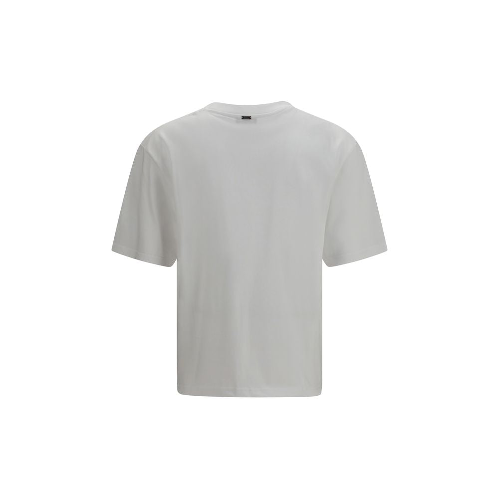 Herno Cotton Crew Neck T-Shirt — White, view 2