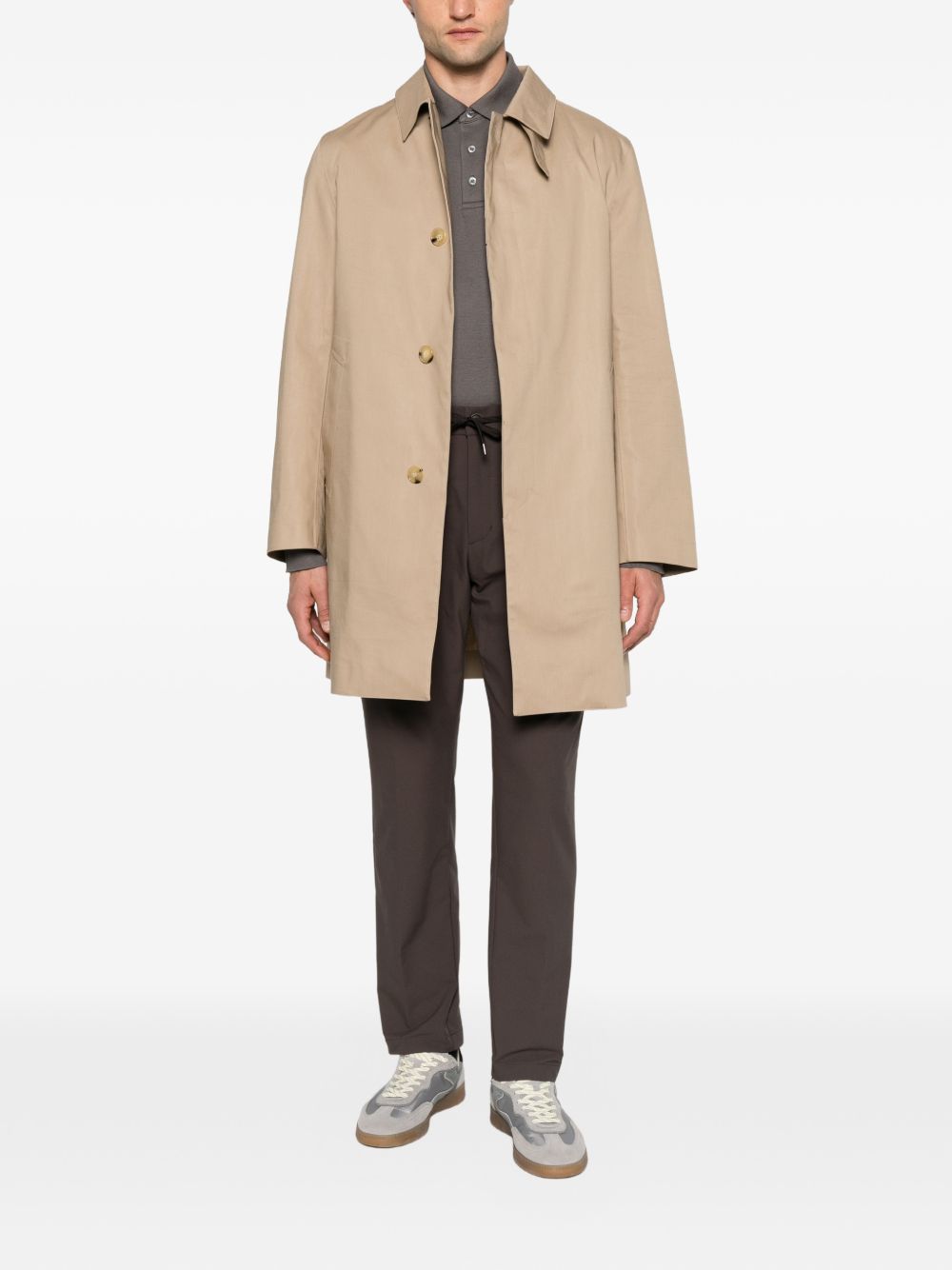 HERNO Piqué Knit Polo — Beige, view 3