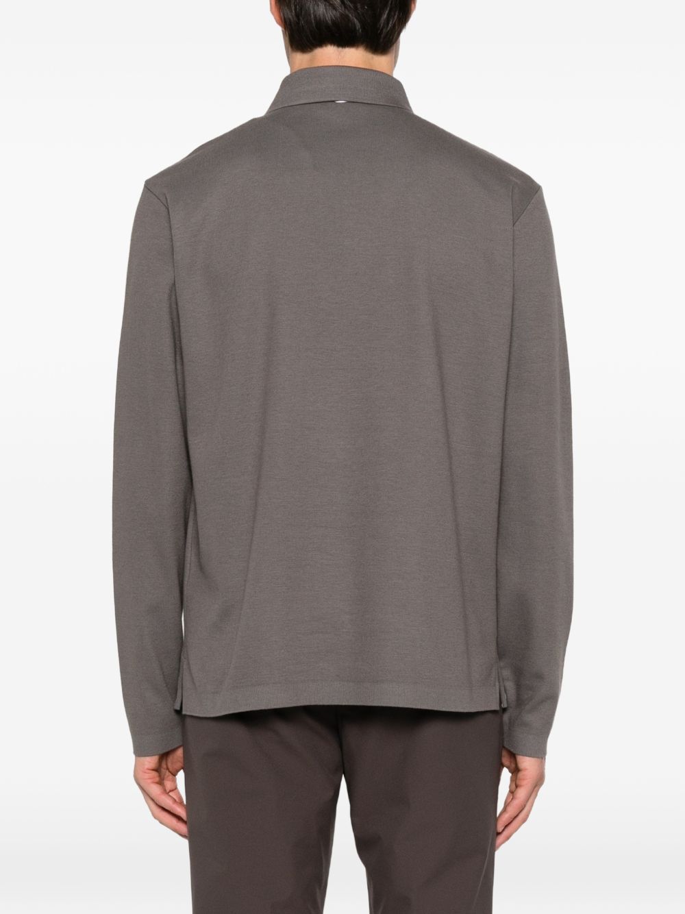 HERNO Piqué Knit Polo — Beige, view 5