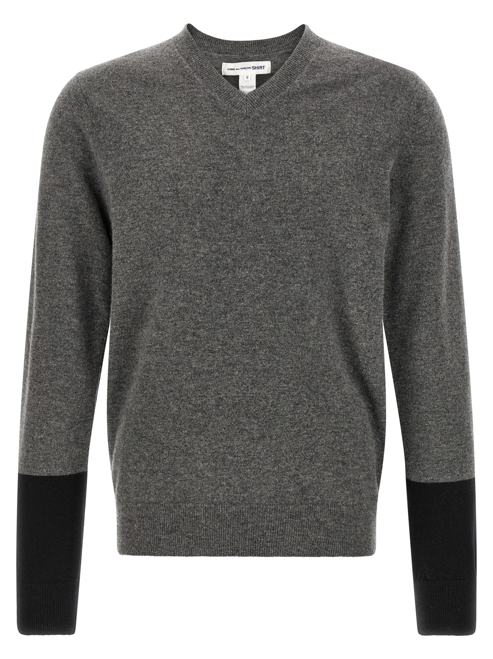 Comme des Garçons Color-Block Wool Sweater — Grey by Comme Des Garcons