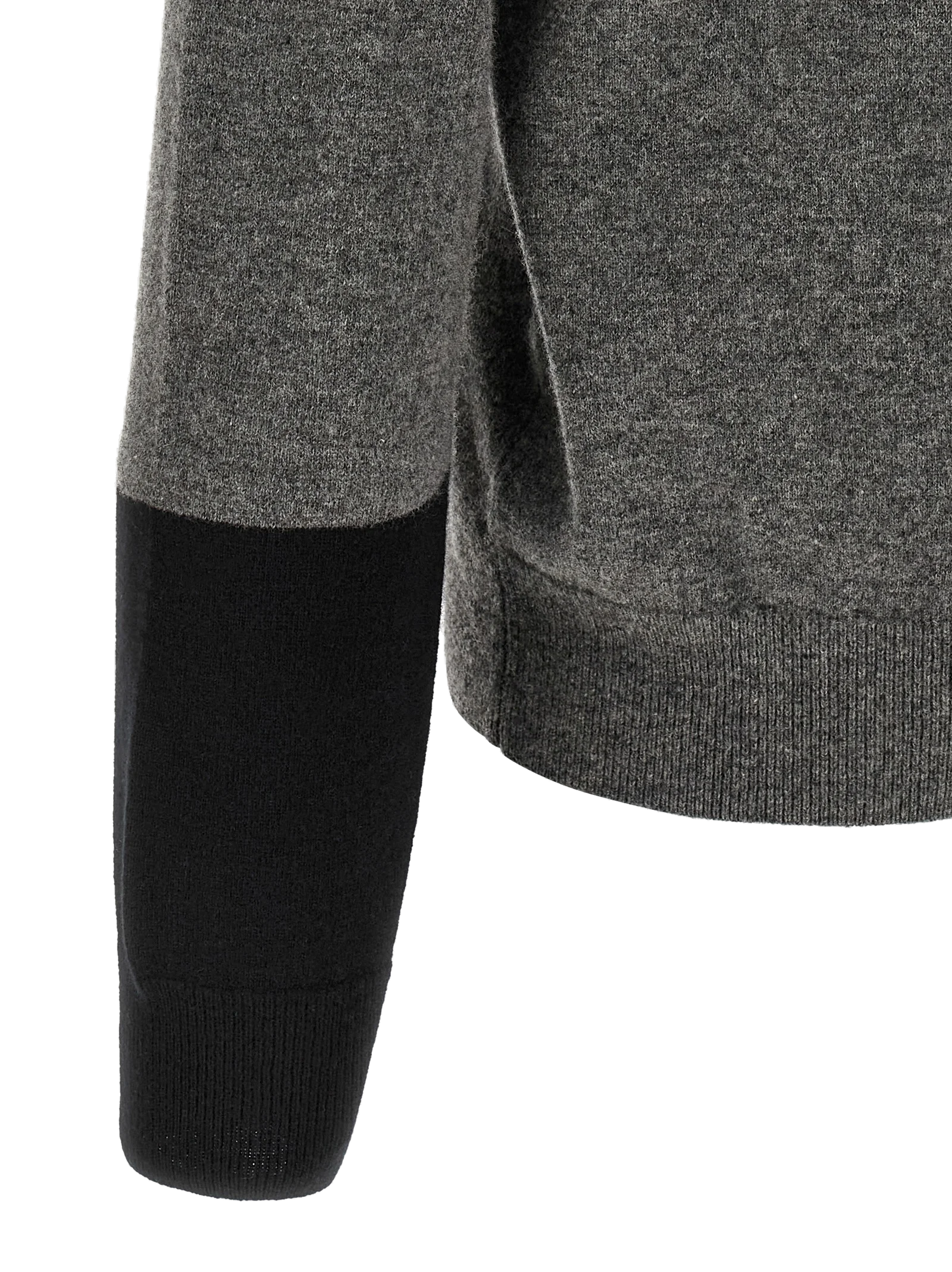 Comme des Garçons Color-Block Wool Sweater — Grey, view 4