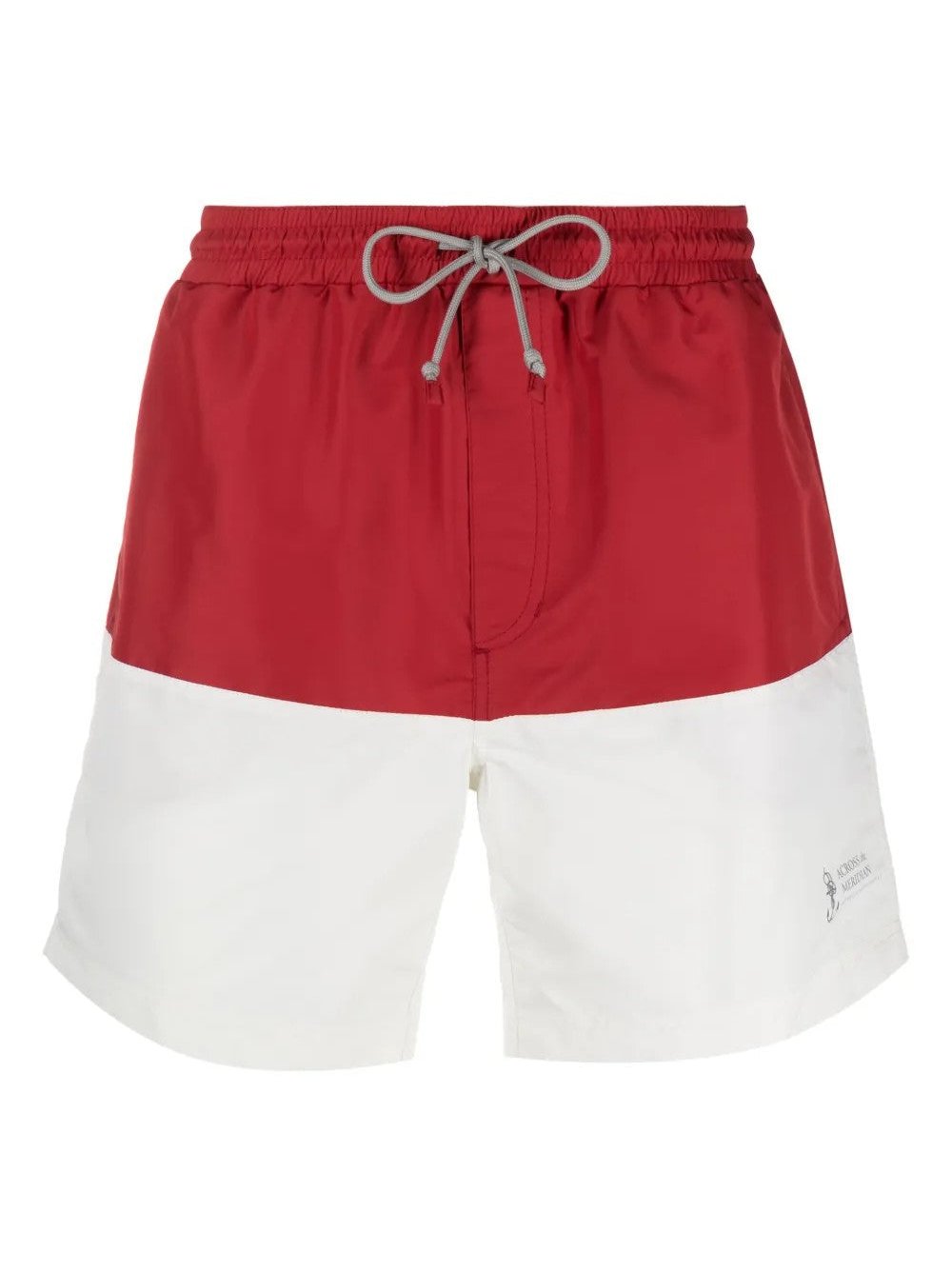 Brunello Cucinelli Color-Block Swim Shorts — White by Brunello Cucinelli