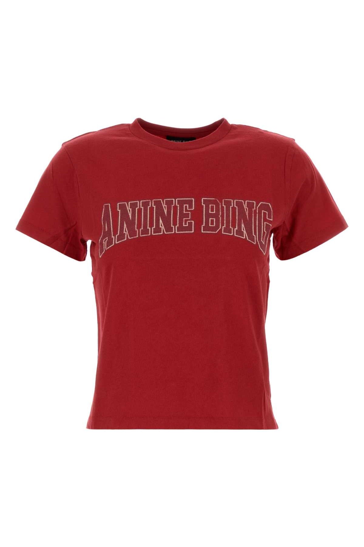 Anine Bing Shelley T-Shirt — Red by Anine Bing