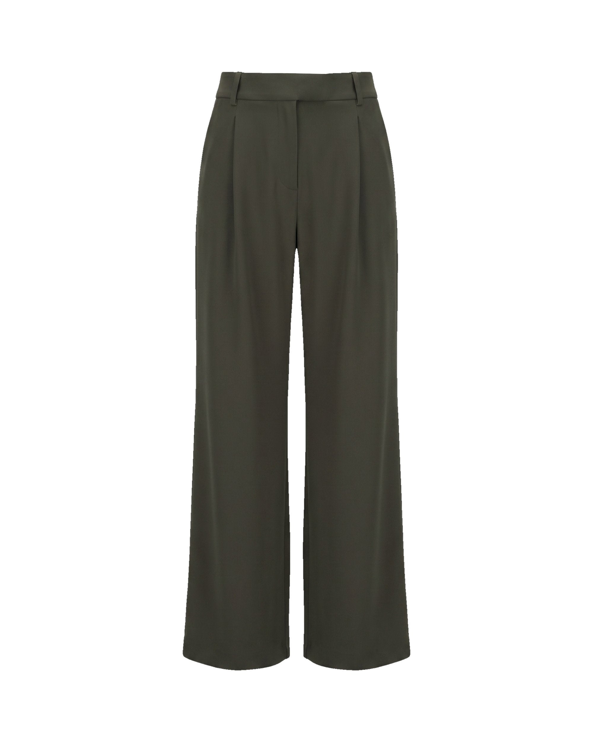 Patrizia Pepe Wide-Leg Palazzo Trousers — Green - 42 by Patrizia Pepe