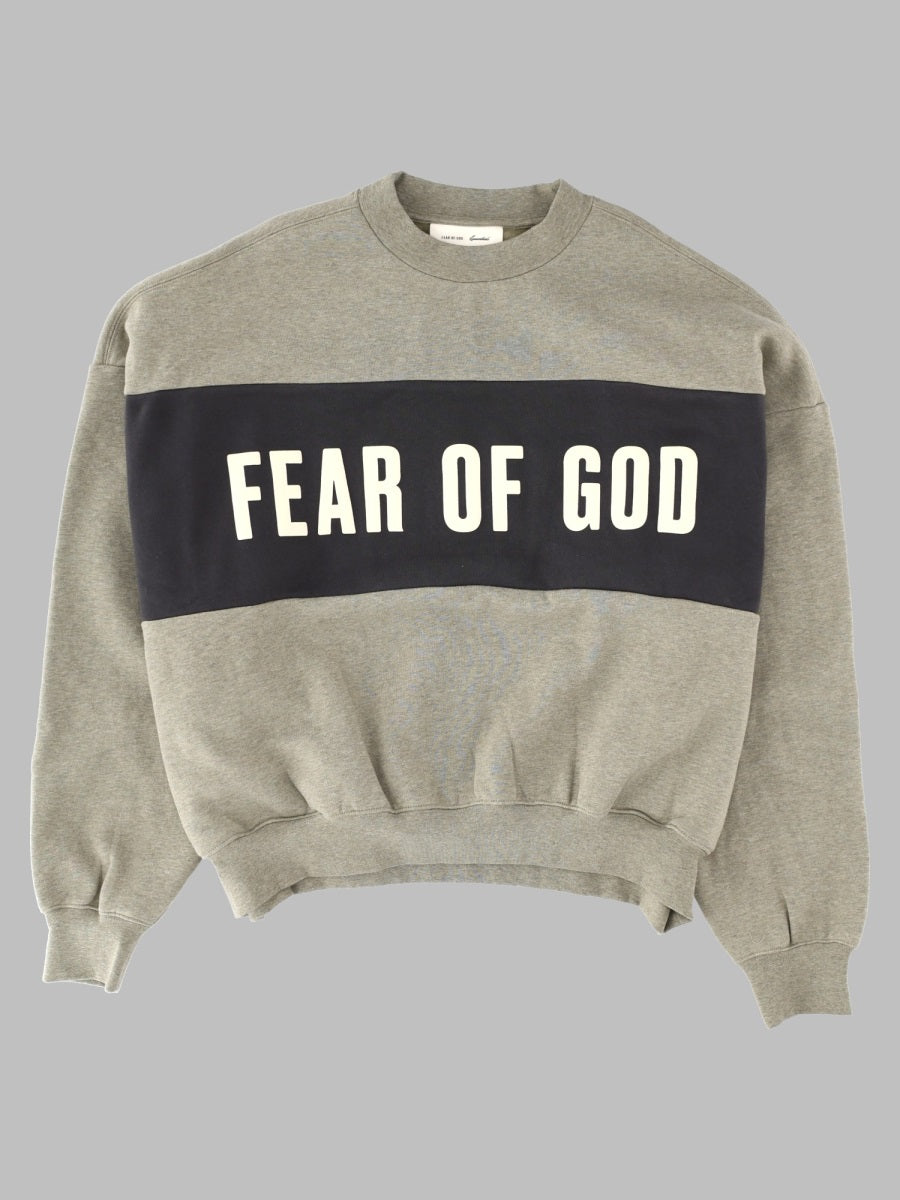 Fear Of God Essentials Logo-Printed Cotton-Blend Sweatshirt — Gray - L by Fear Of God Essentials