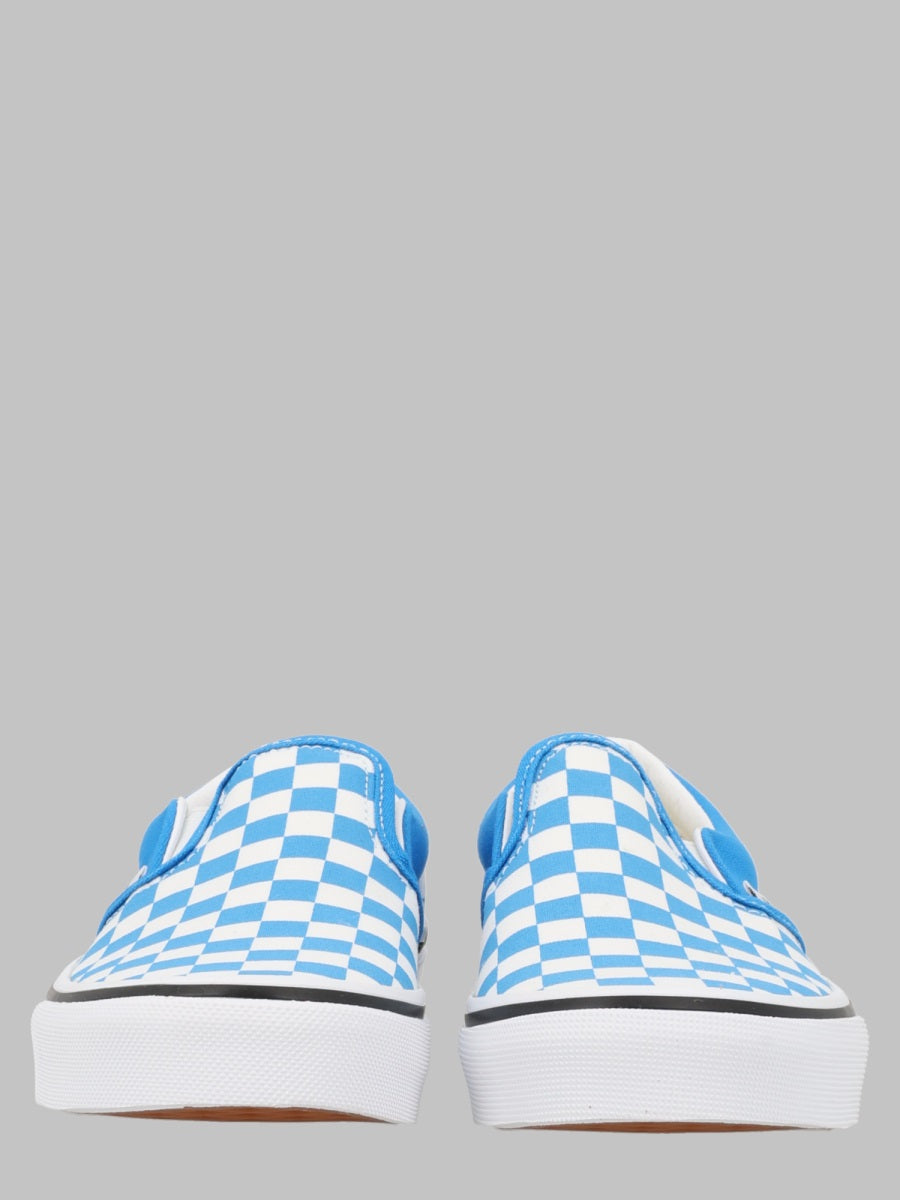 Vans Checkered Canvas Slip-On Sneakers — Blue - 11K by Vans