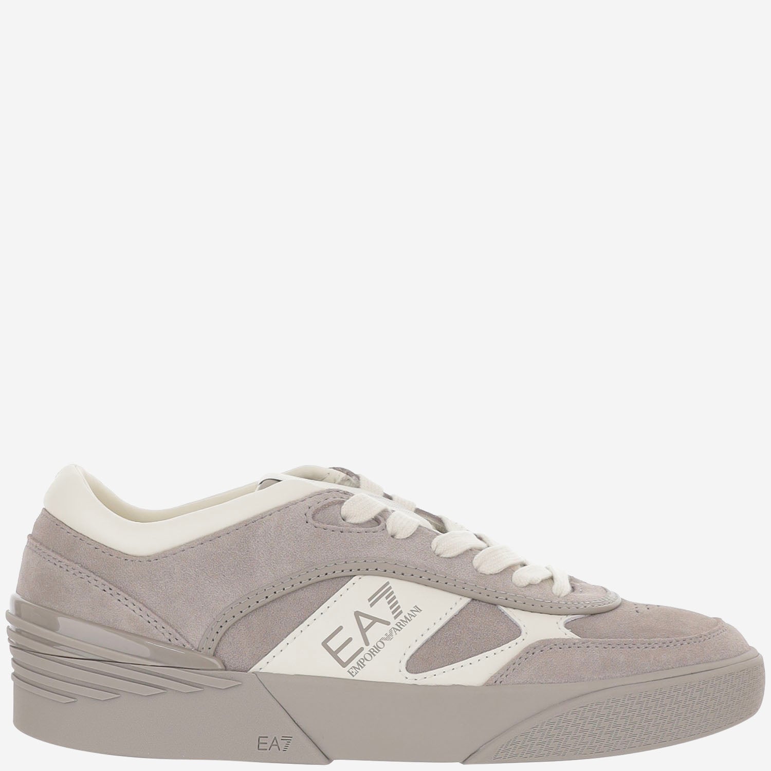 EA7 Leather With Side Logo Sneakers — Gray - 10, view 5