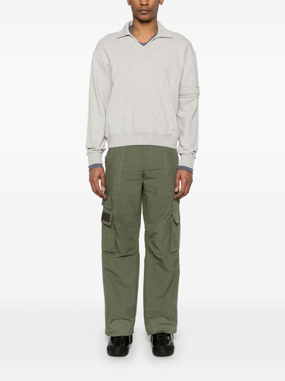 Carrer Cotton-Nylon Blend Cargo Trousers — Green - L, view 3