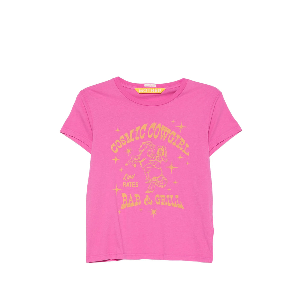 Mother Graphic Print T-Shirt — Pink - M by Mother