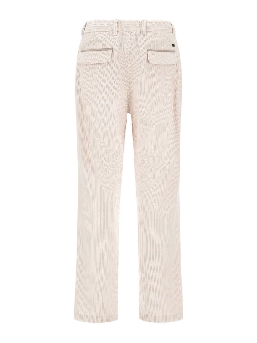 Herno Straight-Leg Polyester Trousers — White - M, view 2