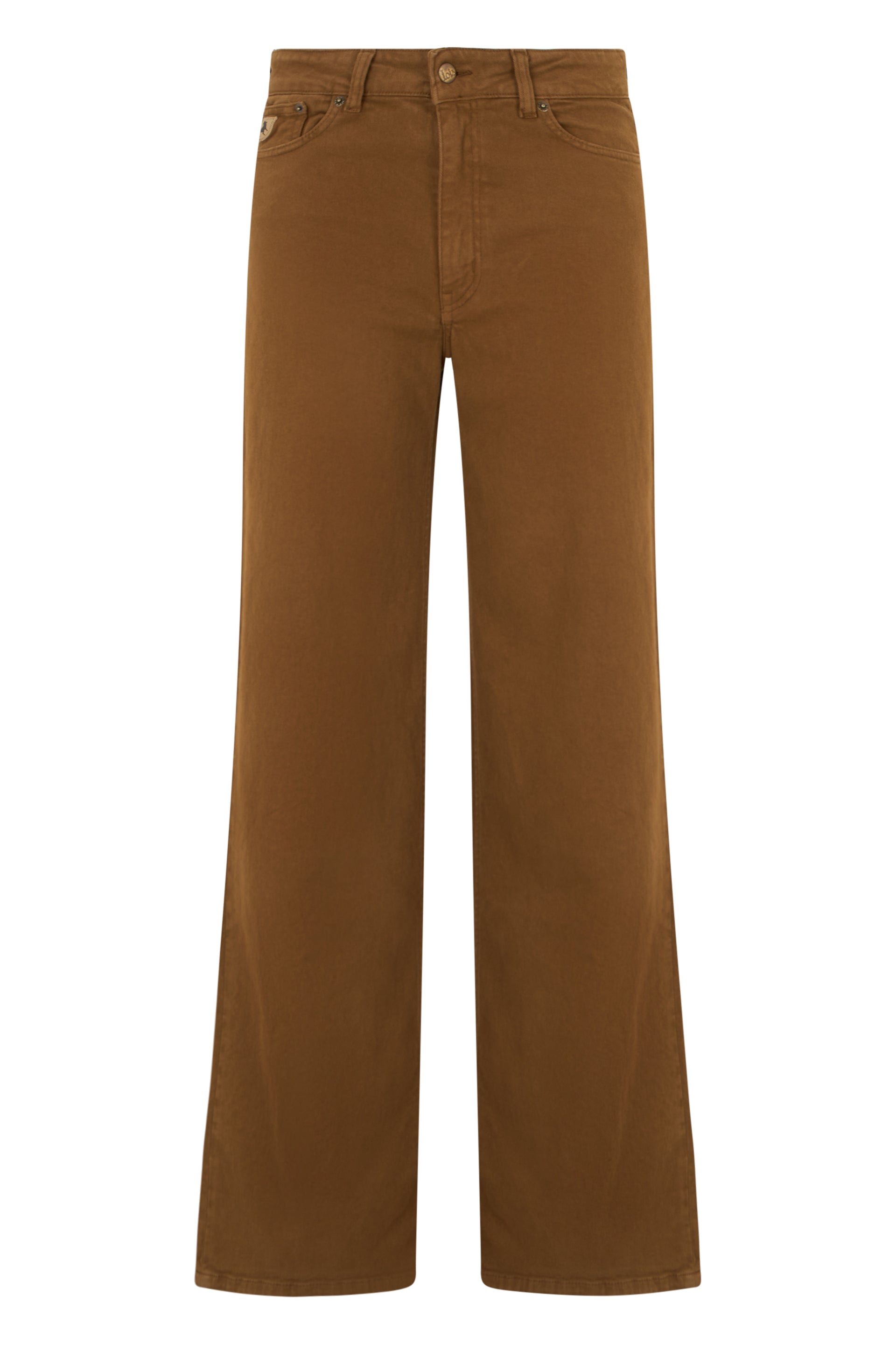 Lois Jeans Wide-Leg Cotton Jeans — Brown - 26 by Lois Jeans