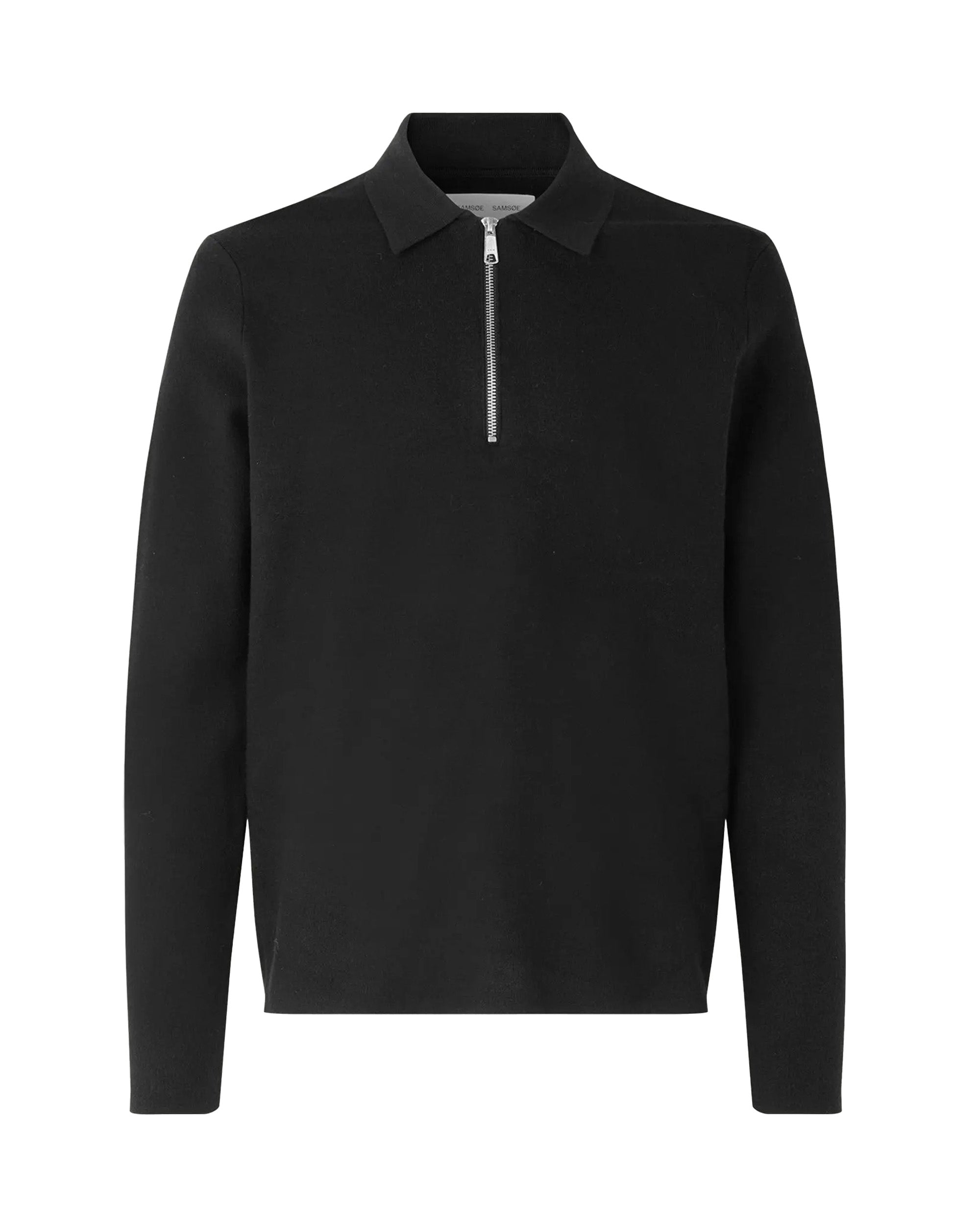Samsoe Samsoe Guna Polo Sweater — Black - M by Samsoe Samsoe