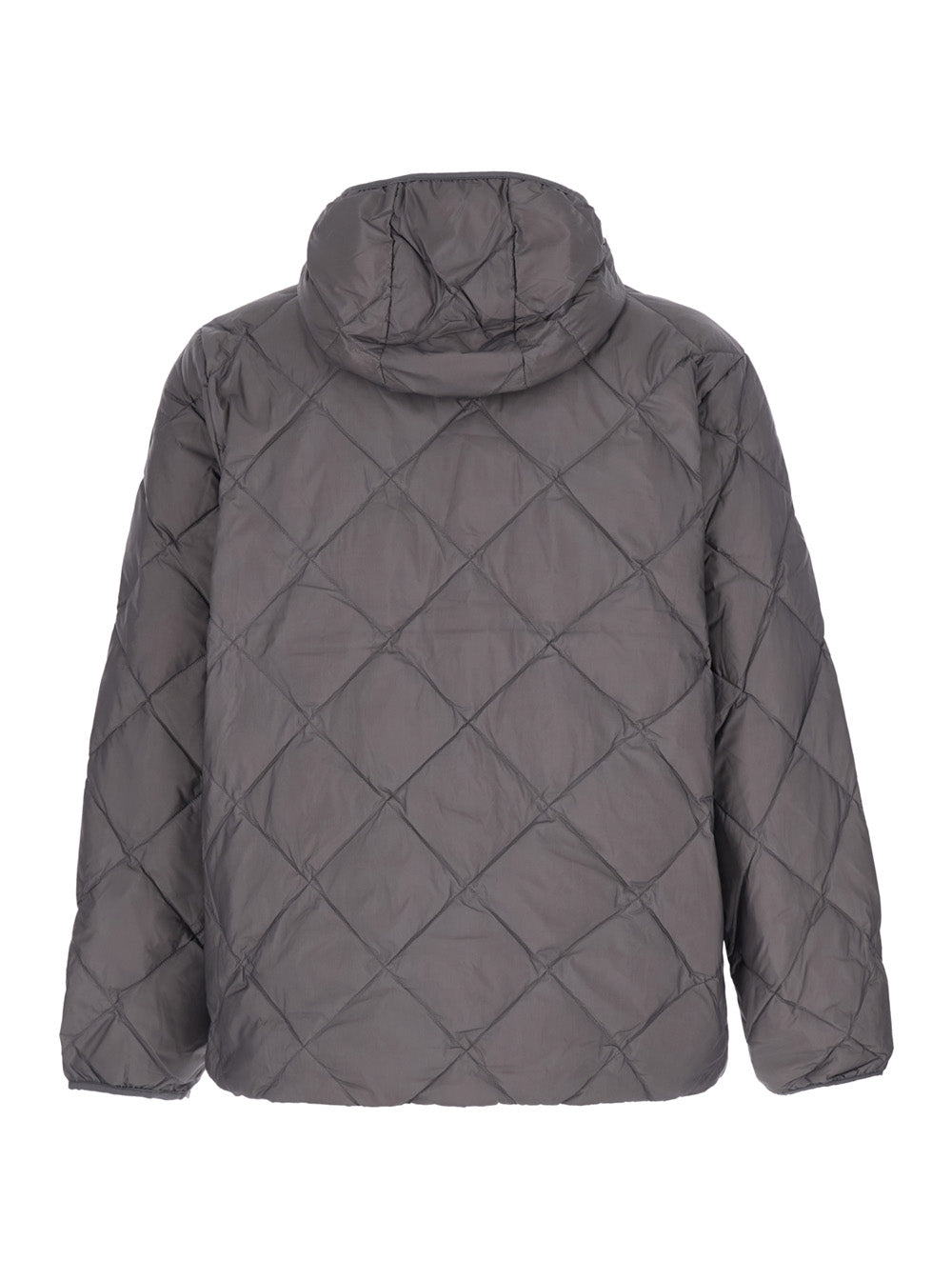 Hiking Patrol Quilted Tech Fabric Down Jacket — Gray - M, view 2