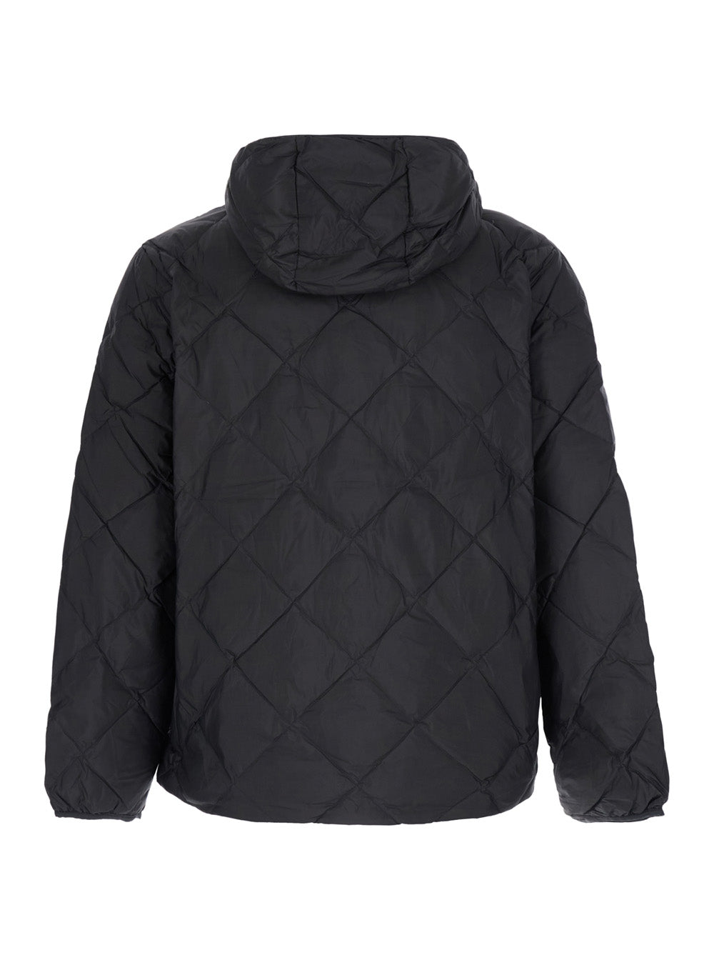 Hiking Patrol Quilted Tech Fabric Down Jacket — Black - L, view 2