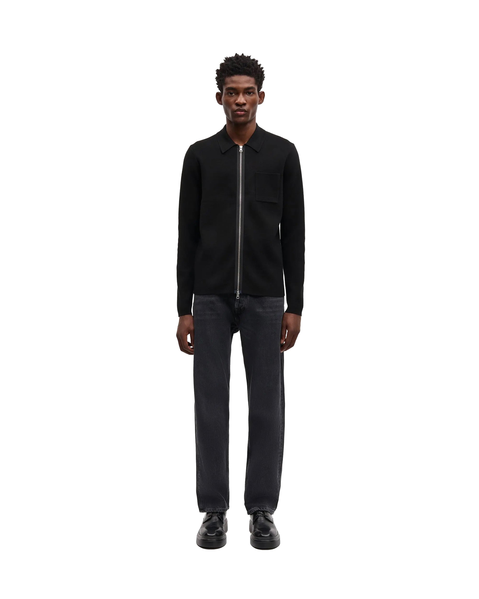 Samsoe Samsoe Zip Cardigan — Black - XL, view 3